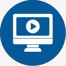 Ícone de monitor com vídeo