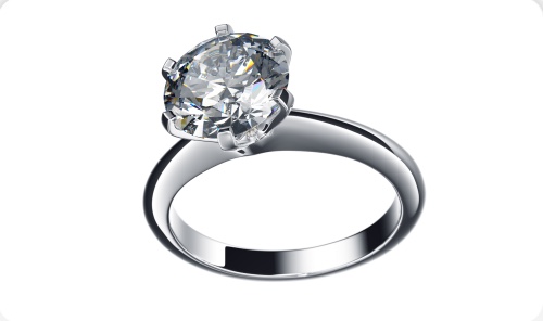 Anel com diamante